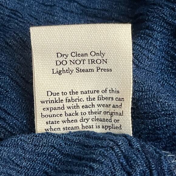 Savannah Morrow Open Front Blouse Top Shirt L/XL Midnight Blue Long Sleeve - Picture 4 of 9